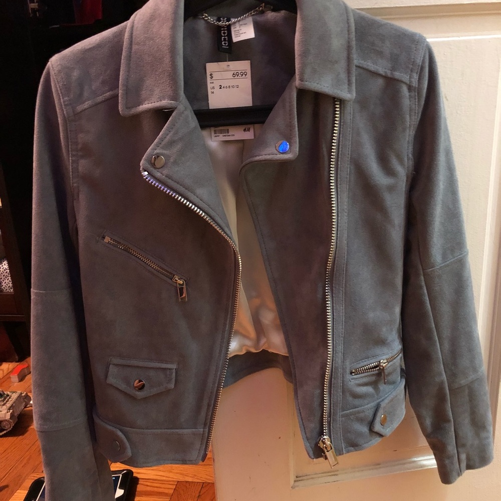 Light Blue Suede Jacket